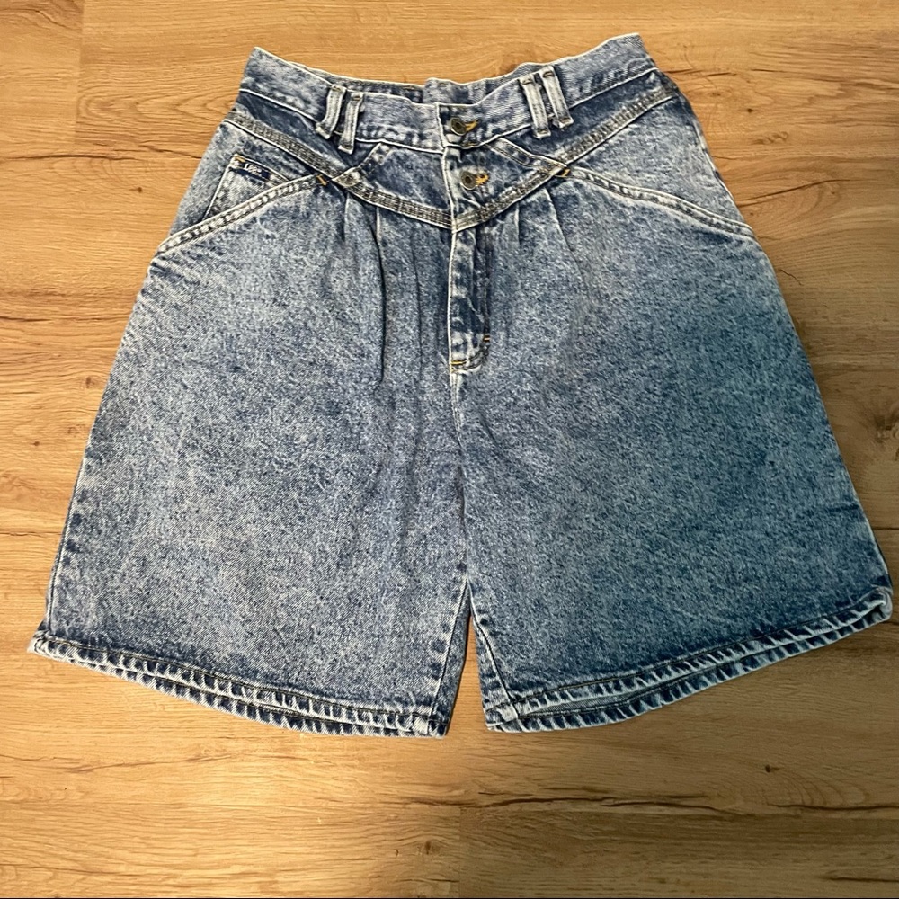 Lee Vintage 80’s Acid Wash High Waisted Denim Shorts